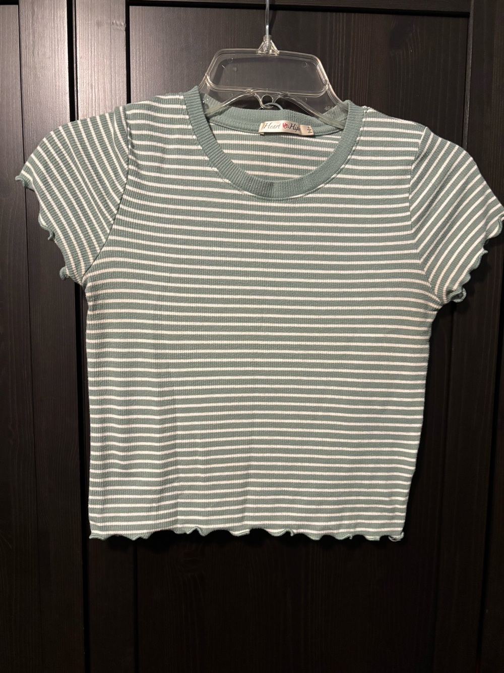 Heart Hips striped cropped top